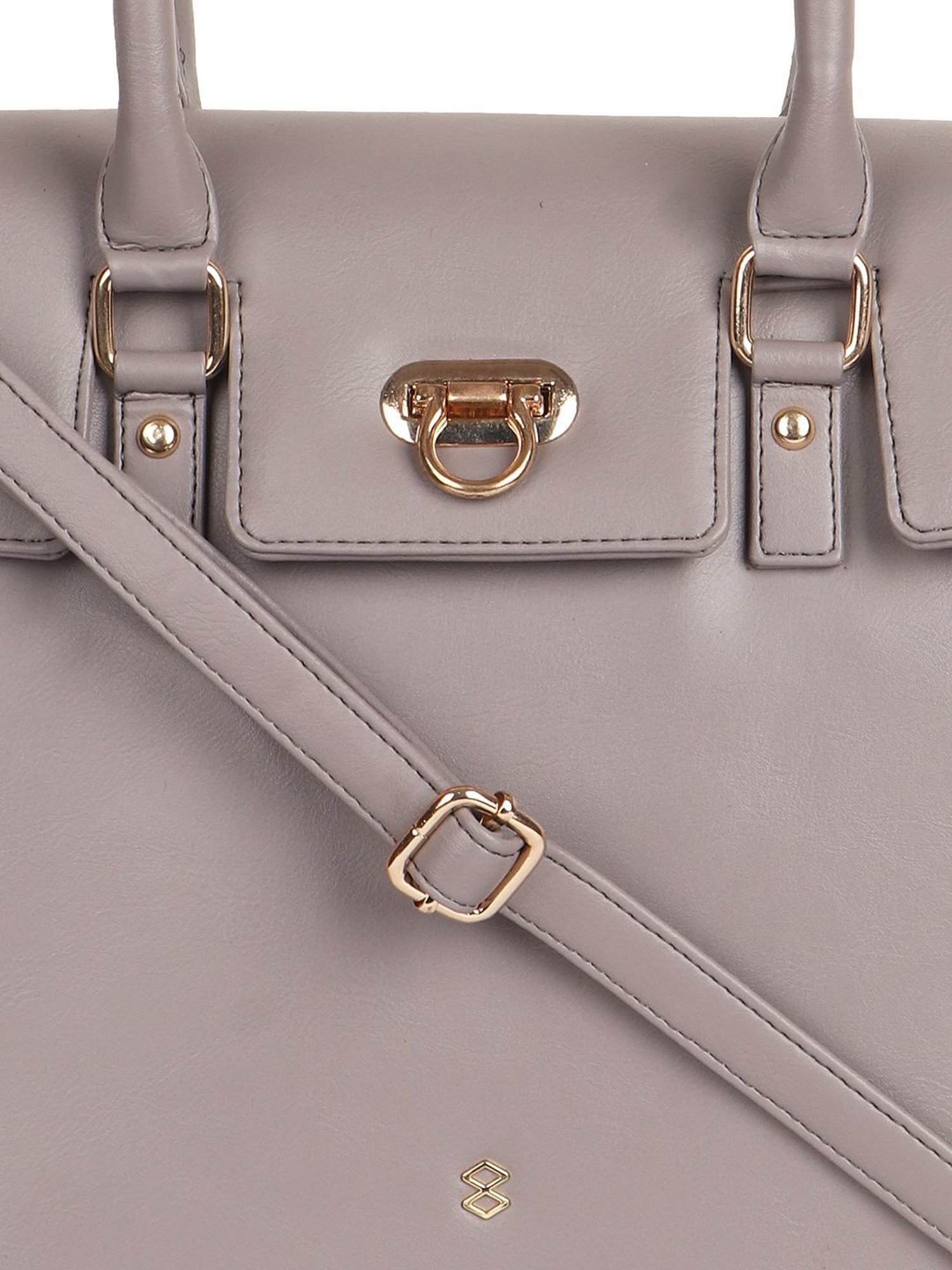 Horra Grey Medium Satchel Handbag