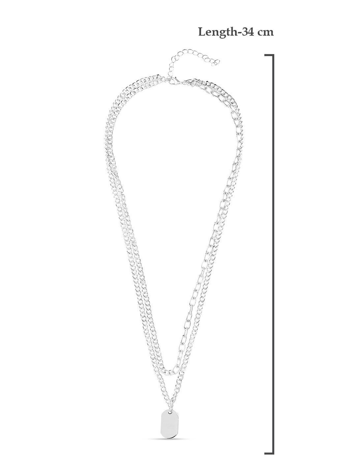 The Bro Code Silver-Plated Dog Tag Layered Necklace for Men