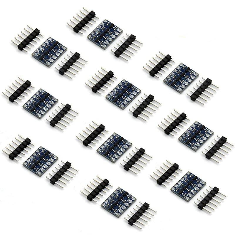 10pcs 4 Channels IIC I2C Logic Level Converter Bi-Directional 3.3V-5V Shifter Module for Arduino
