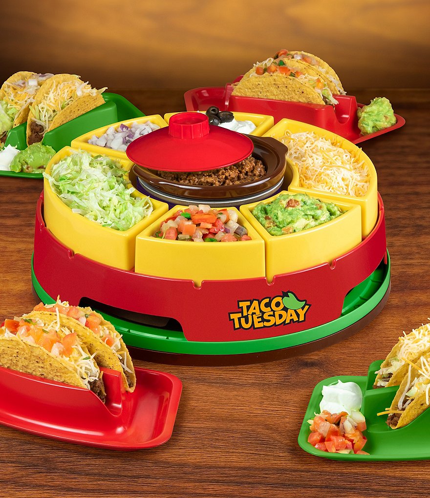 Taco Tuesday Heated Lazy Susan Taco Bar