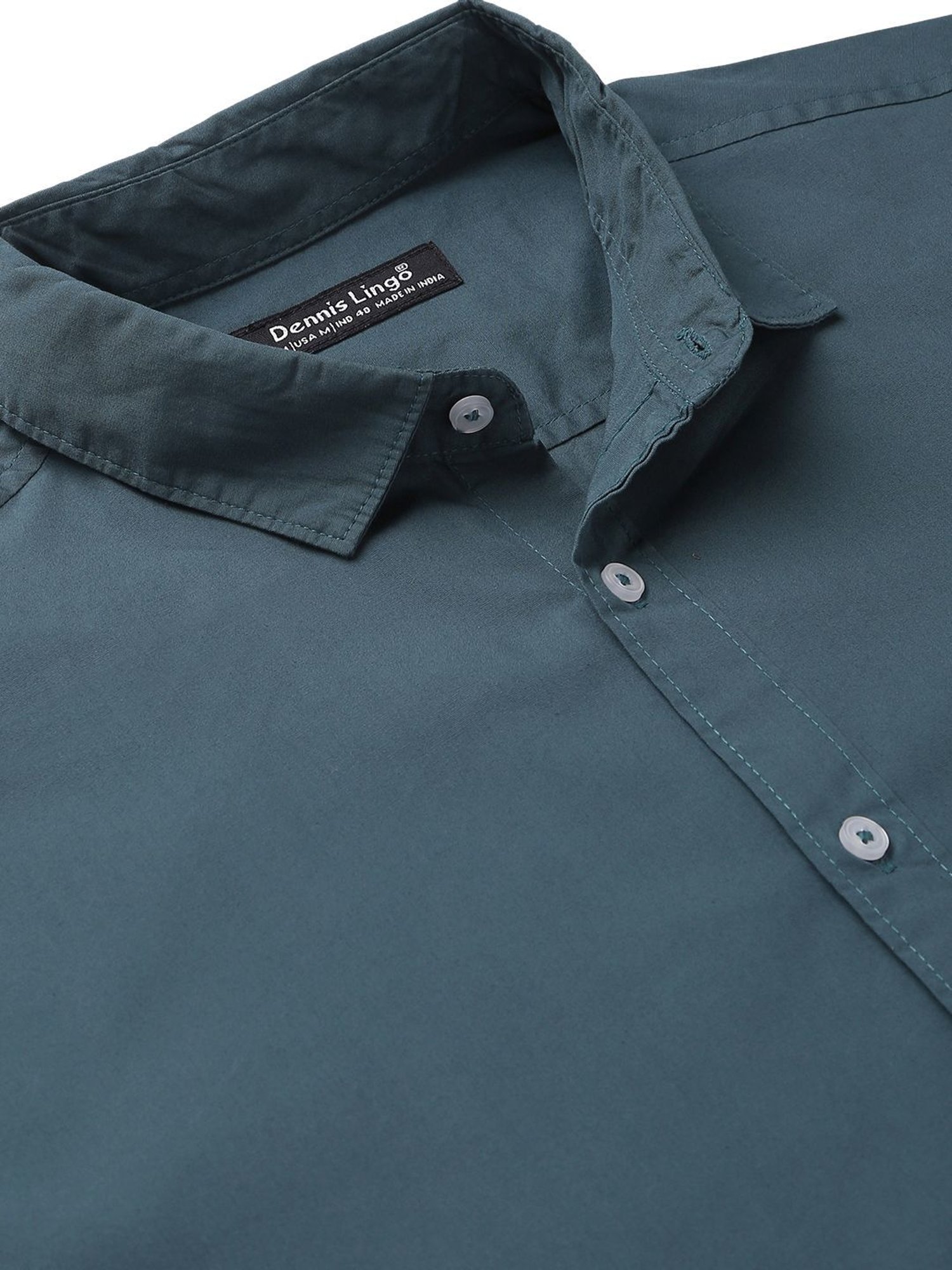 Dennis Lingo Grey Cotton Slim Fit Shirt