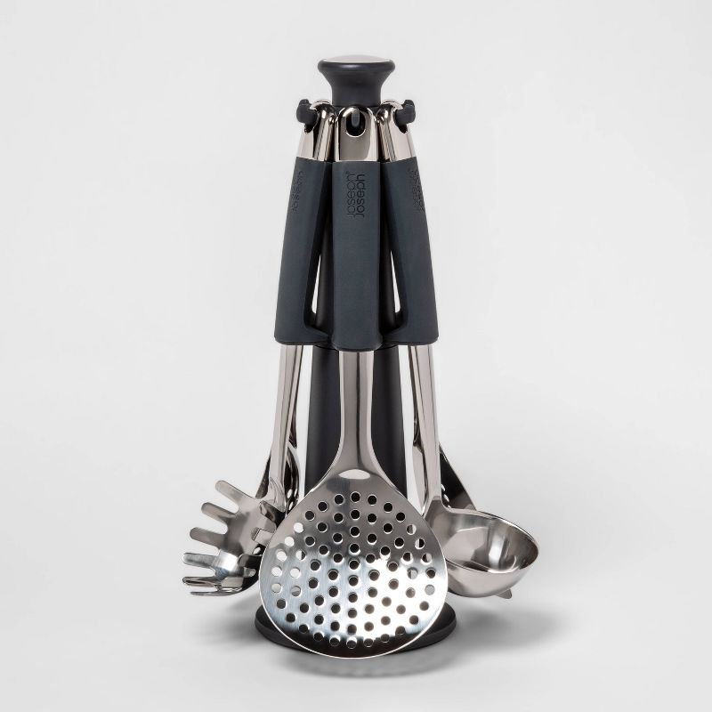 Joseph Joseph 6pc Stainless Steel 100 Collection  Rotating Kitchen Utensil Set