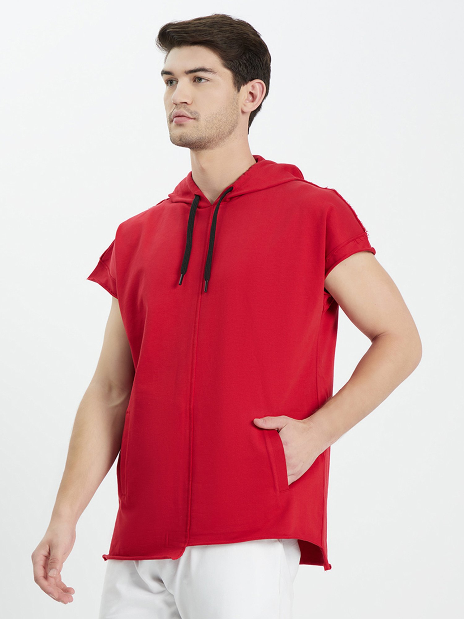 EDRIO Red Hooded T-Shirt