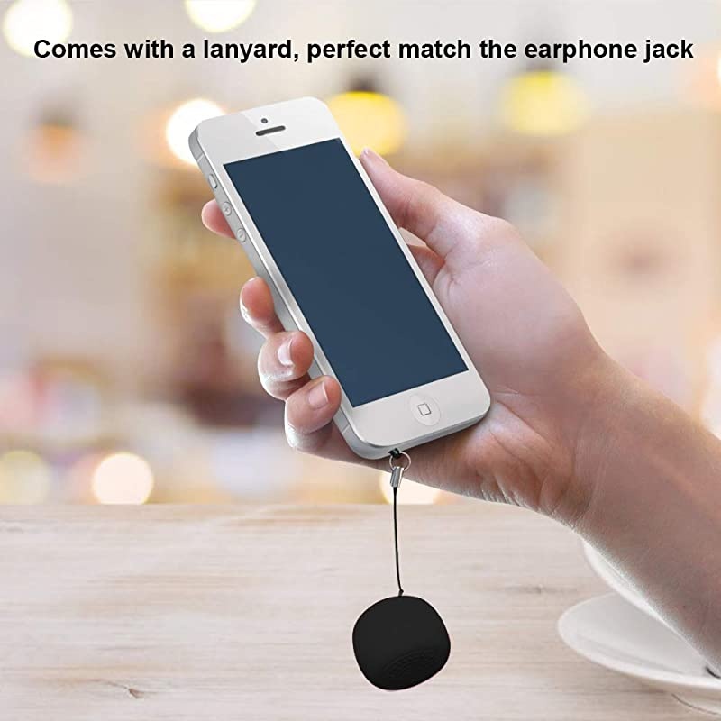 The Smallest Mini Bluetooth Speaker  BTS0011 Wireless Small Bluetooth SpeakerPortable Speakers for HomeOutdoorTravelRechargeableCompatible with iPhone Samsung Black