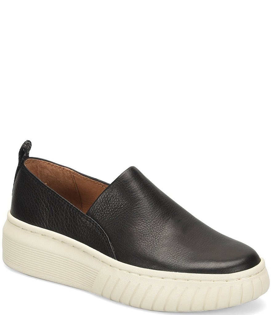 Sofft Potina Leather Slip-On Wedge Sneakers
