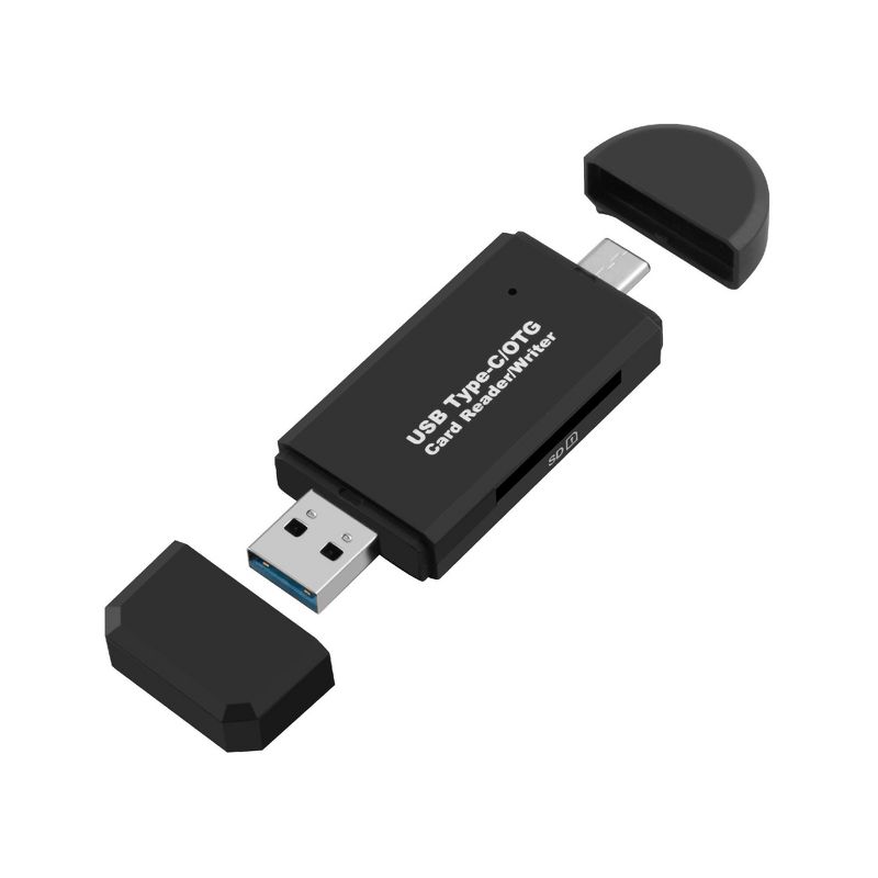 USB Type C SD Card Reader, USB 3.0 TF SD Card Reader OTG Adapter for SDXC, SDHC, MMC, RS-MMC, Micro SDXC, Micro SD, Micro SDHC Card and UHS-I Cards