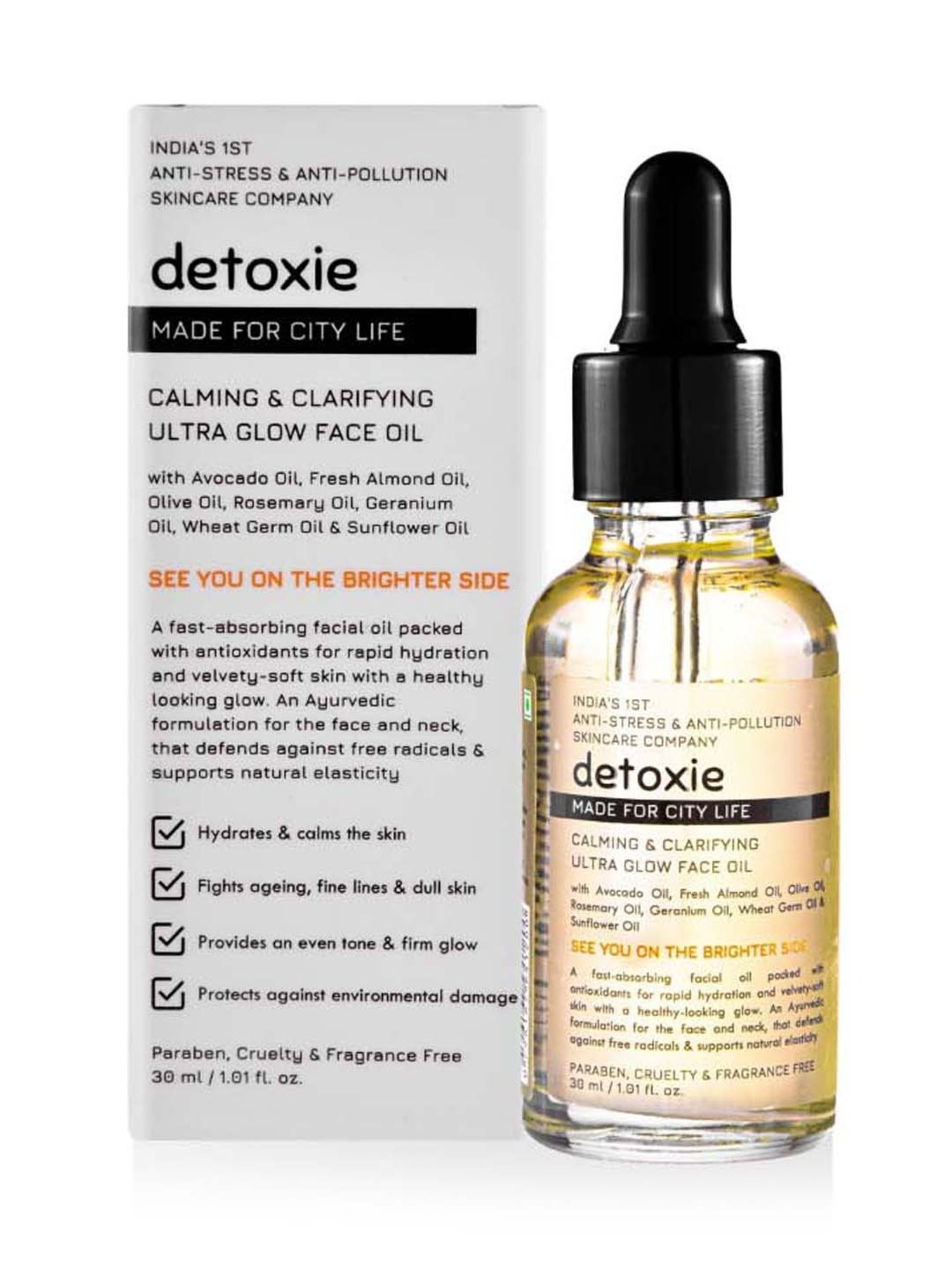 Detoxie Calming & Clarifying Ultra Glow Face Oil - 30 ml