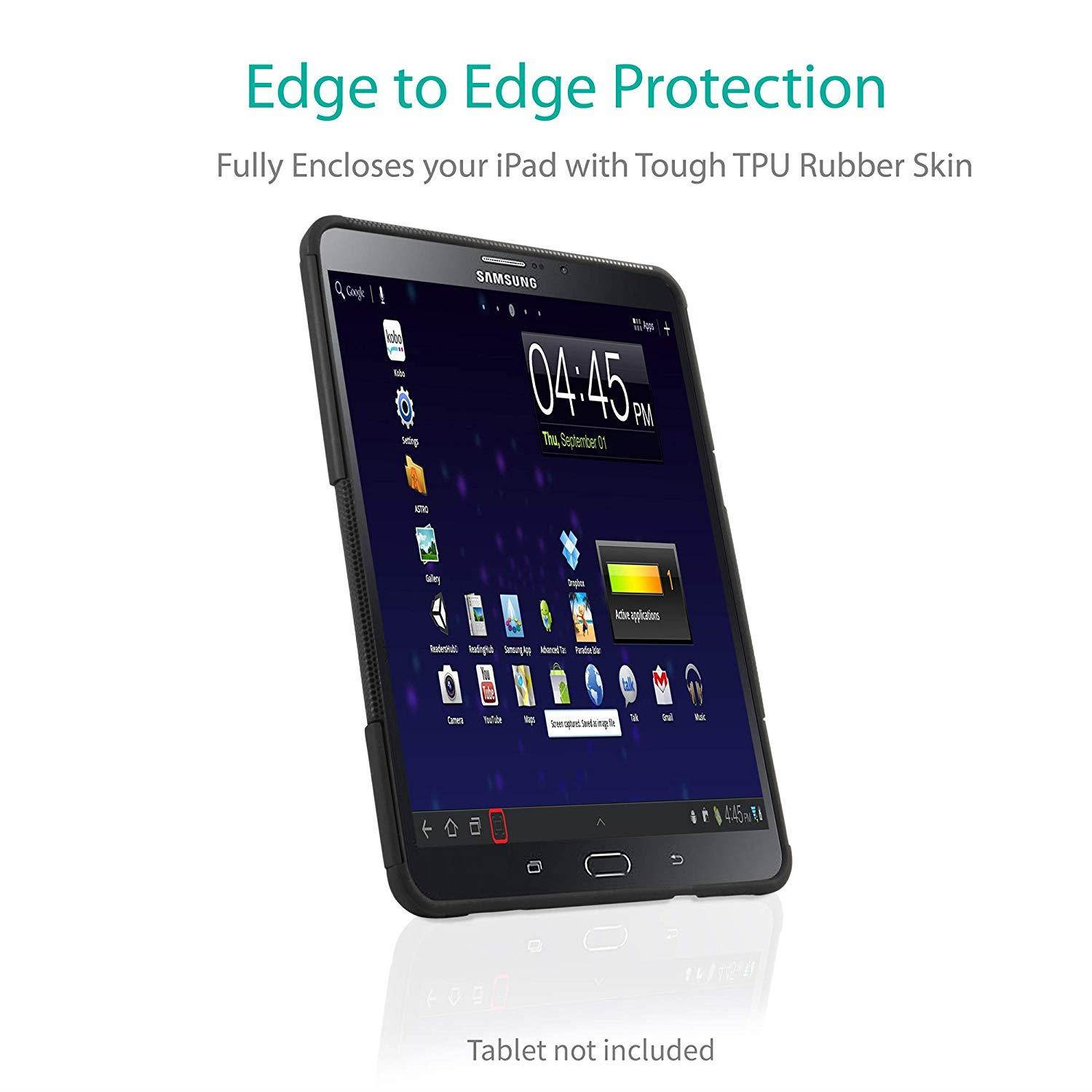 BoxWave Galaxy Tab S2 (9.7) Case, [Resolute OA3 Case] Rugged Armor Case Triple Layer Protection Samsung Galaxy Tab S2 (9.7) - Pitch Black