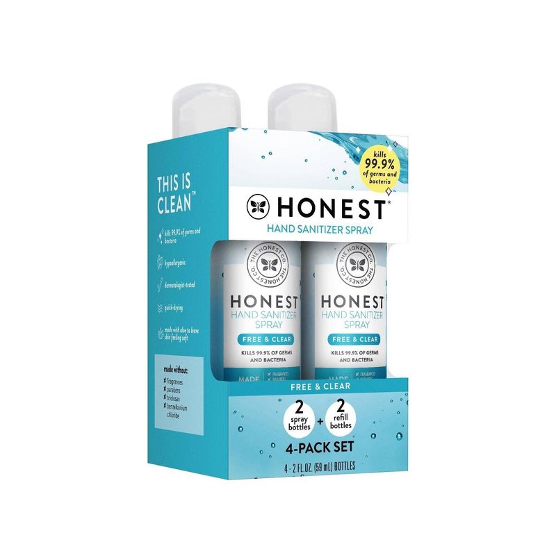 The Honest Company Free & Clear Hand Sanitizer - 4ct/2 fl oz each