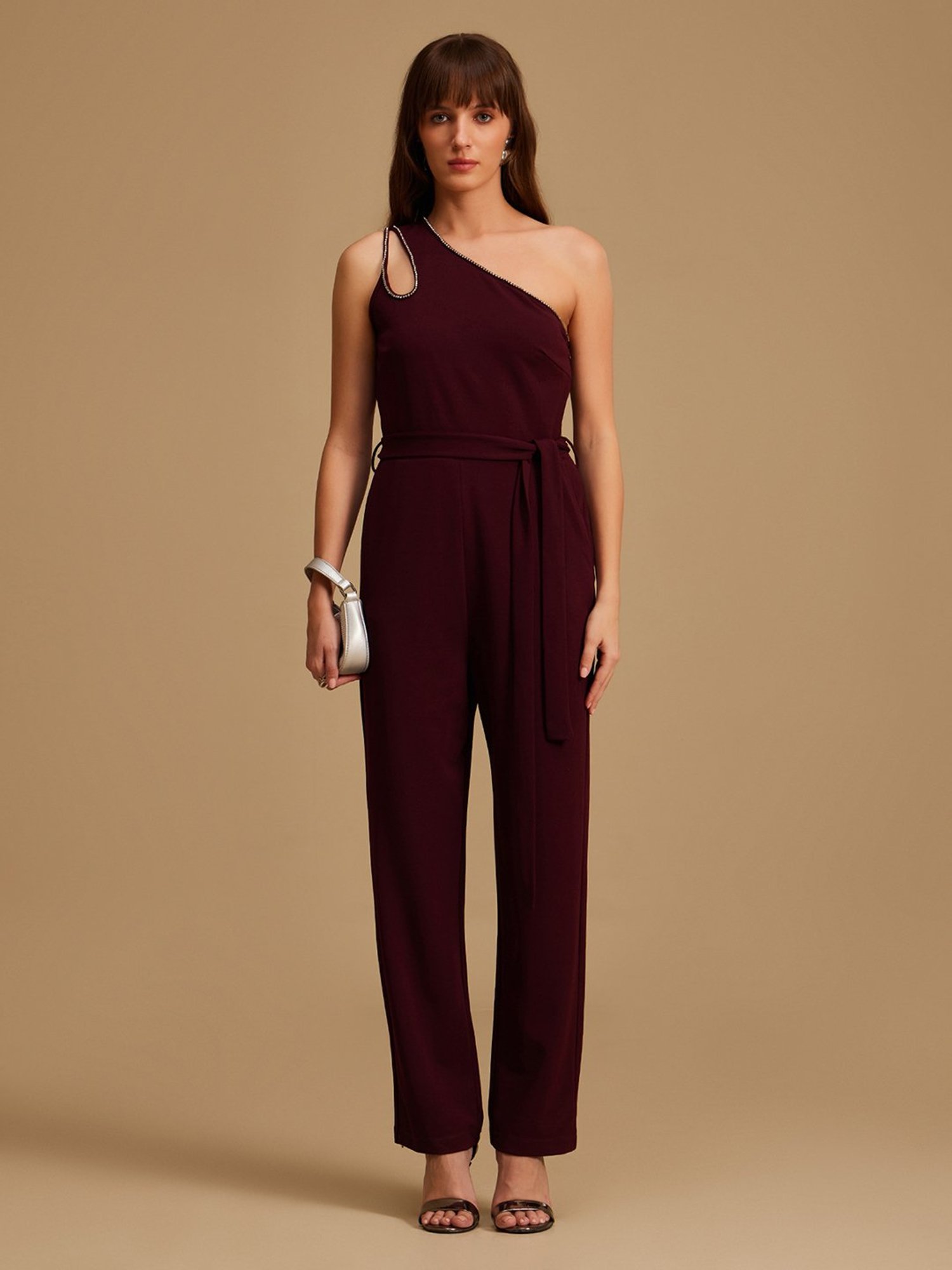 Kazo Maroon Jumpsuit