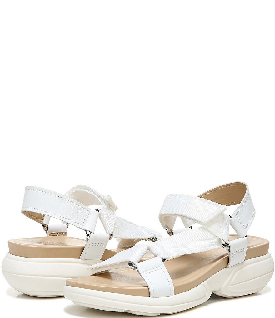 Naturalizer Flores Leather And Fabric Ankle Strap Sandal