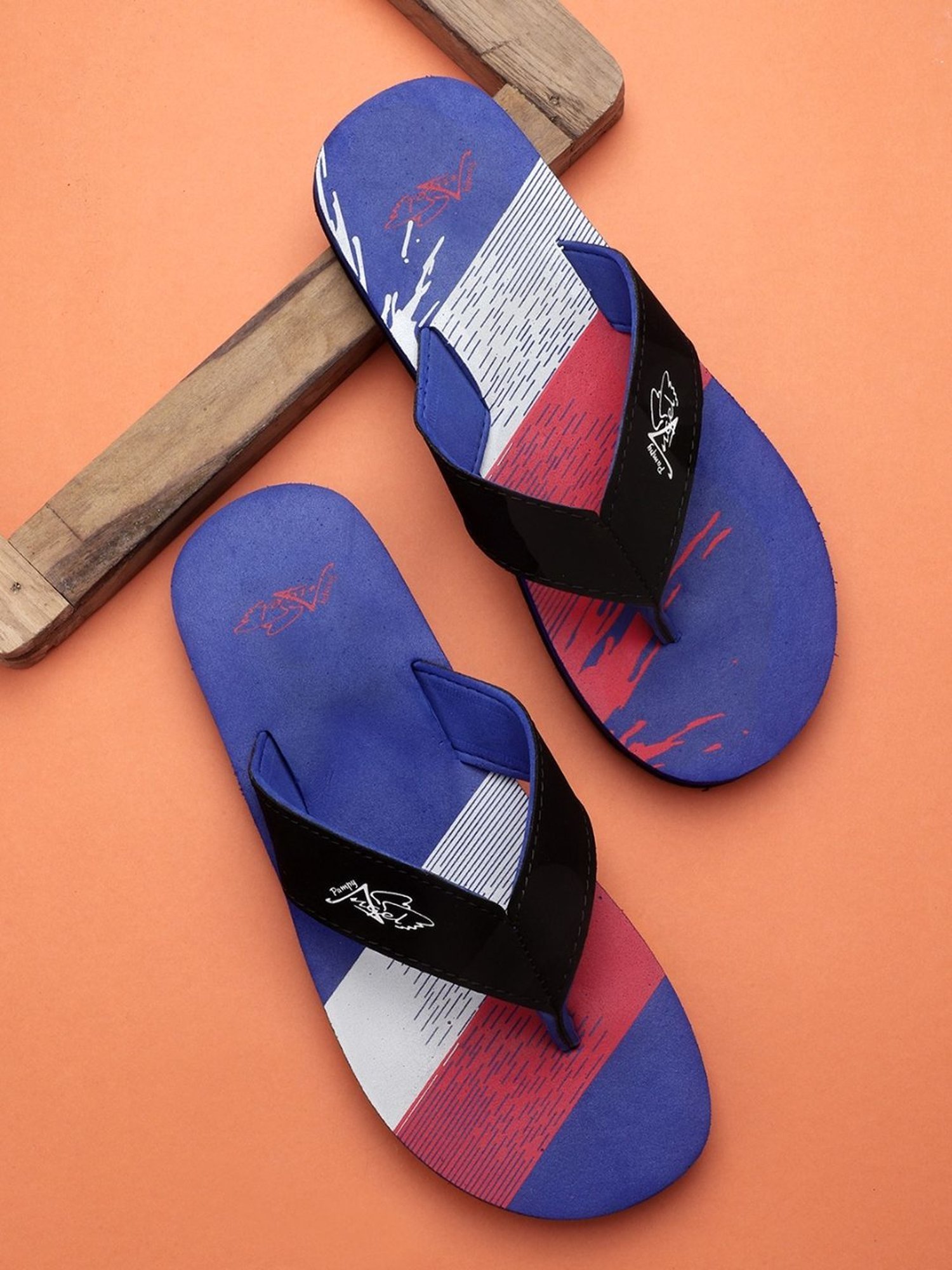 Pampy Angel Men's Blue Flip Flops