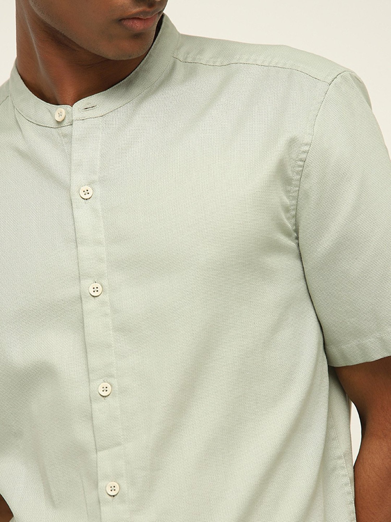 ETA by Westside Sage Solid Resort-Fit Cotton Shirt