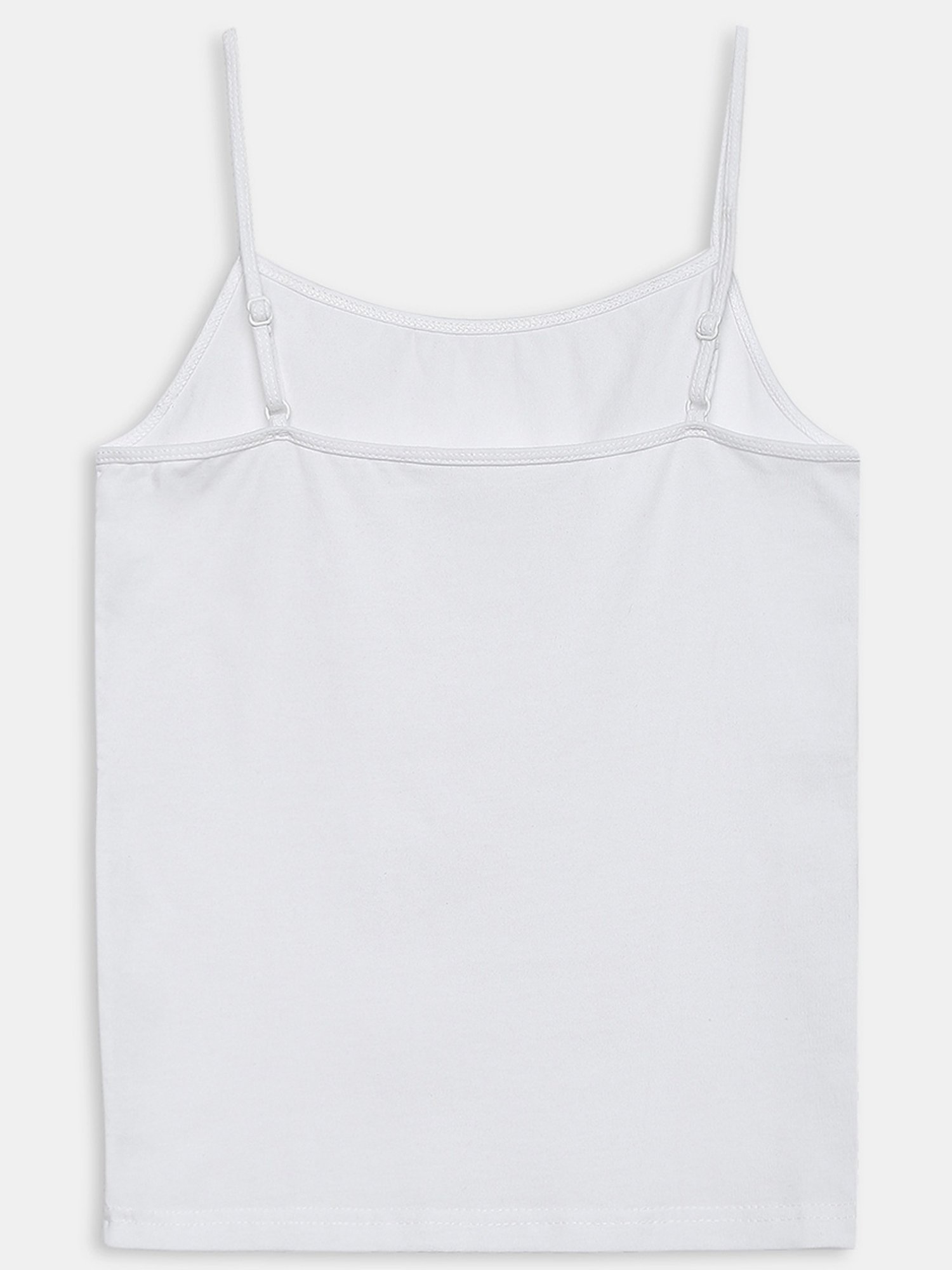 Sillysally Kids White & Grey Regular Fit Camisole