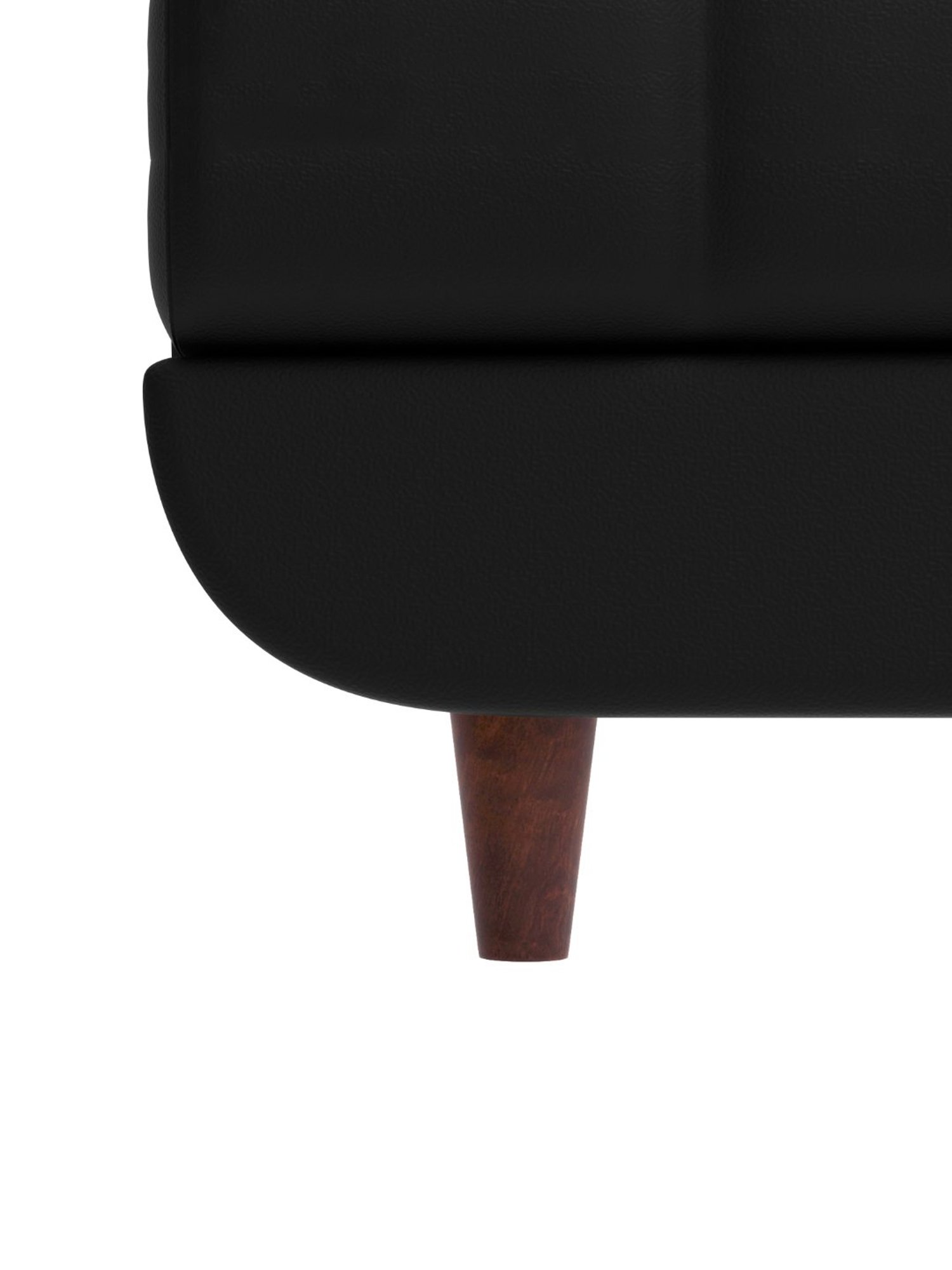 Godrej Interio Bayflow Black Leatherette 1 Seater Sofa