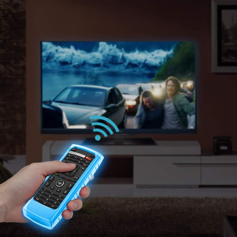 Fintie Remote Case for Vizio XRT112 / XRV4TV Smart TV Remote Controller, CaseBot (Honey Comb) Lightweight Anti-Slip Shockproof Silicone Cover for Vizio XRT112 / XRV4TV Remote, Sky Blue Glow