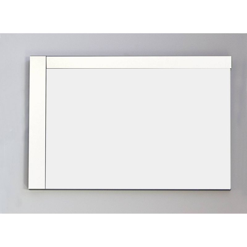35.5" D1 Modern Plywood Veneer Mirror White - American Imaginations