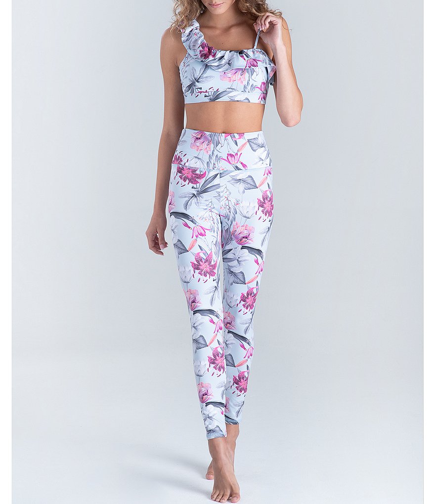 JALA Lily Print Brushed Jersey Knit High Waist Leggings