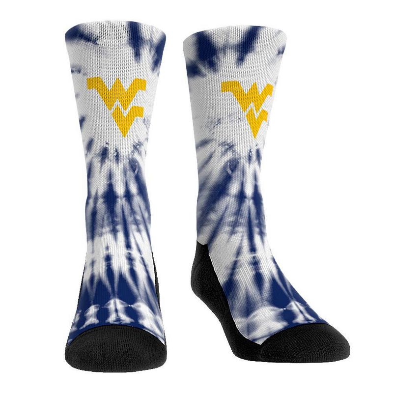 NCAA West Virginia Mountaineers Adult Tie Dye Socks - L/XL