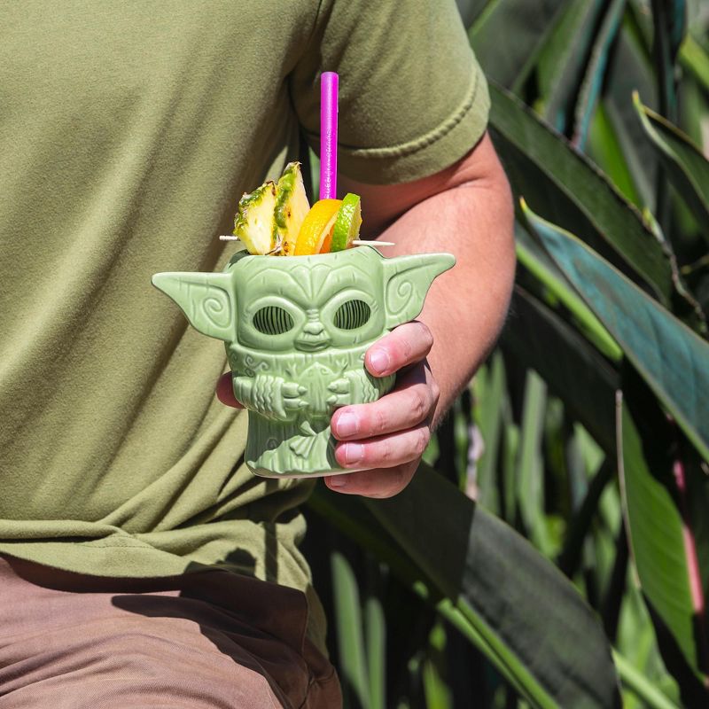 Beeline Creative Geeki Tikis Star Wars: The Mandalorian "Baby Yoda" Mug With Frog | 16 Ounces