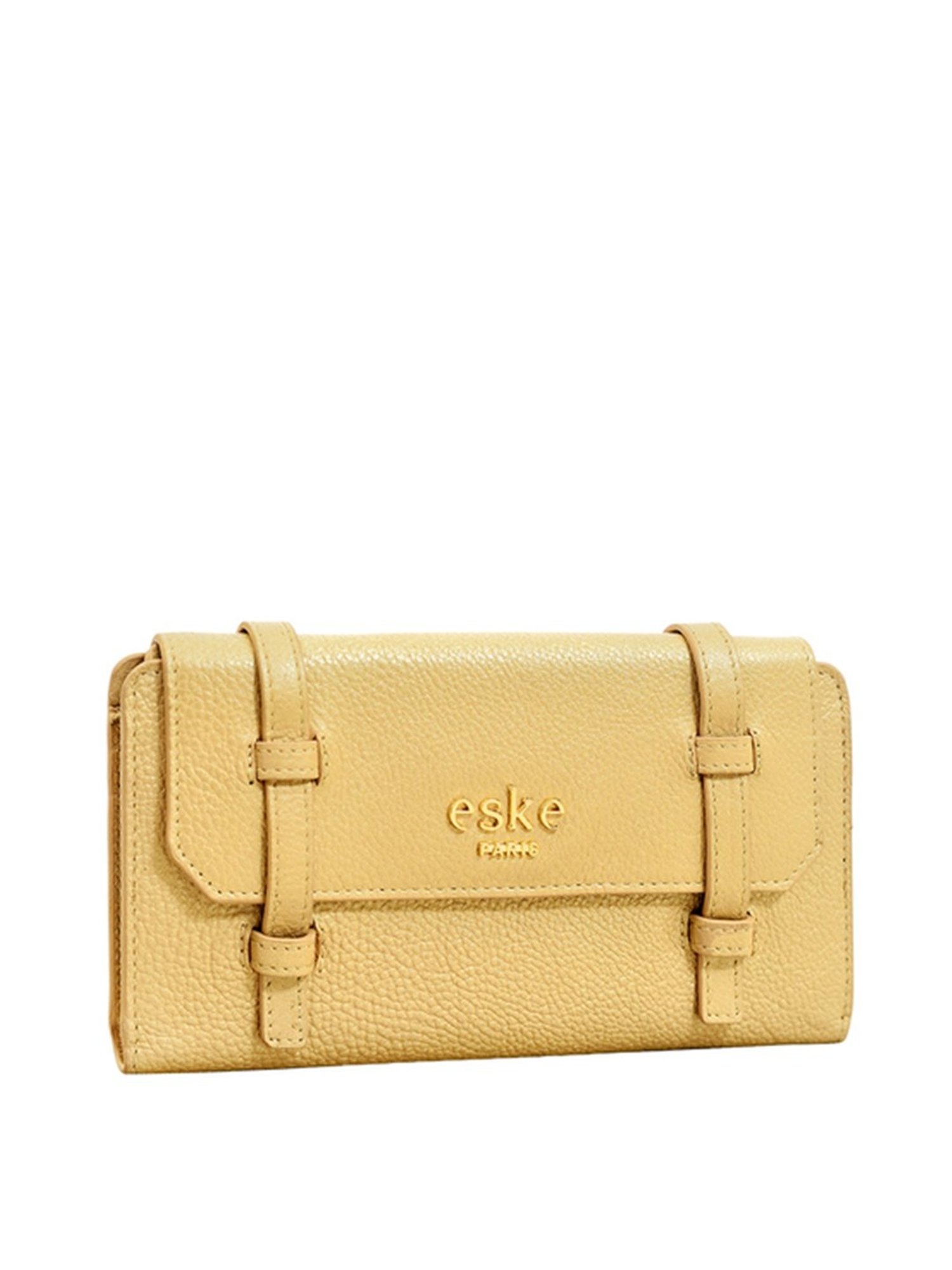 Eske Brigitte Yellow Solid Wallet for Women