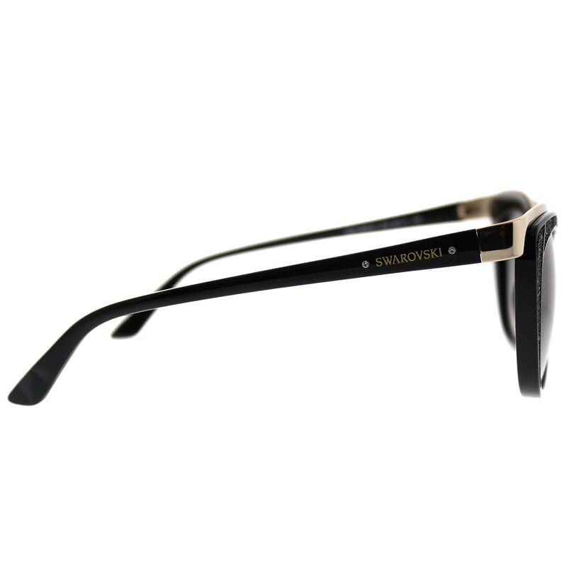 Swarovski Diva SK0061 01B Womens Cat-Eye Sunglasses Shiny Black 53mm