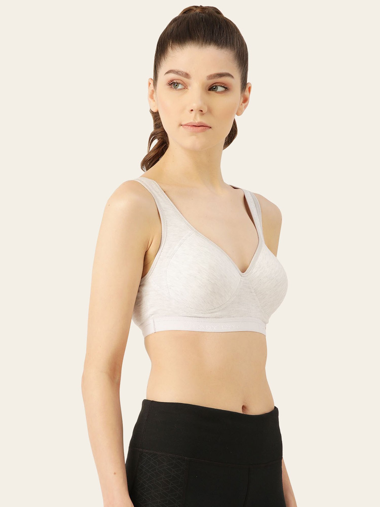 Lady Lyka Multicolor Non Wired Padded Sports Bra (Pack of 2)