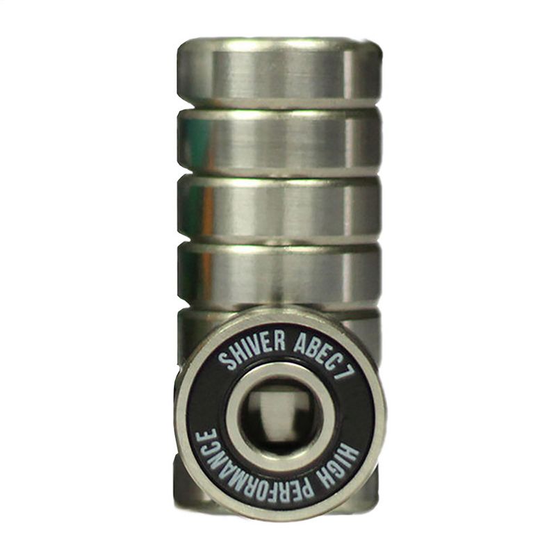 Shark Wheel California Roll 60mm 78A Wheels, Black +  Shiver Abec 7 Bearings