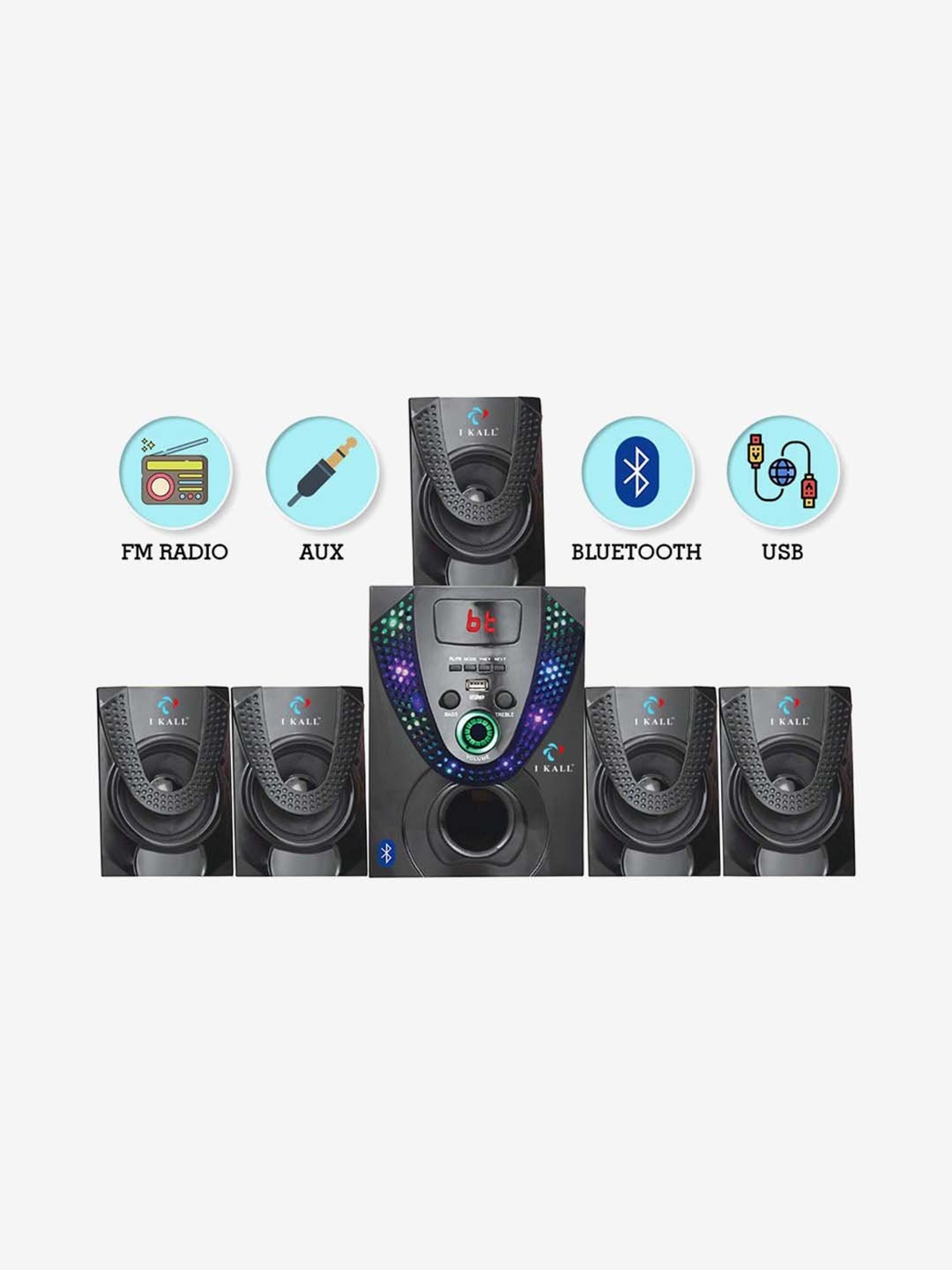 I Kall IK-444 5.1 Channel Home Theatre (Black)