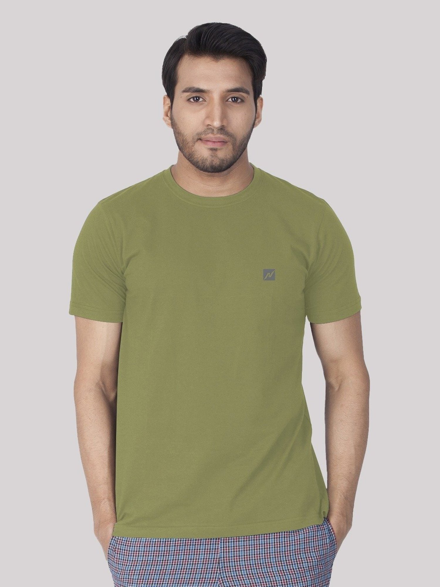Lux Nitro Olive Regular Fit T-Shirt Pack of - 2