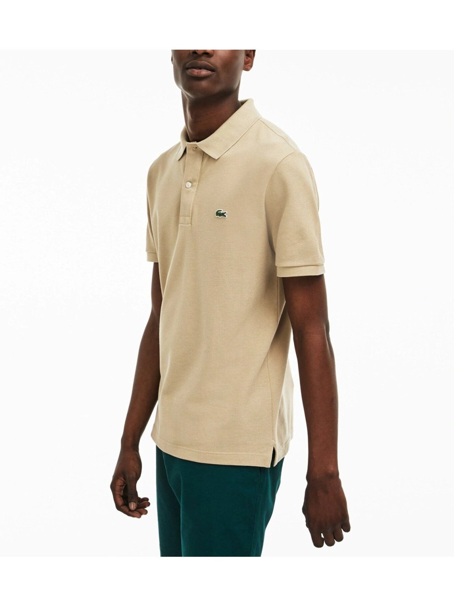 Lacoste Beige Slim Fit Petit Pique Polo T-Shirt