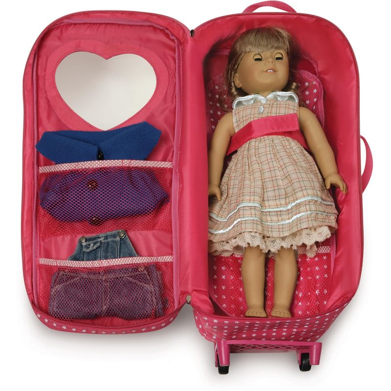 Badger Basket Trolley Doll Travel Case with Bed