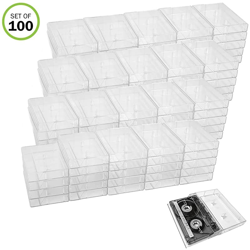 Cassette Tape CasesClear Plastic StorageAudioNo ScratchDirtSet100
