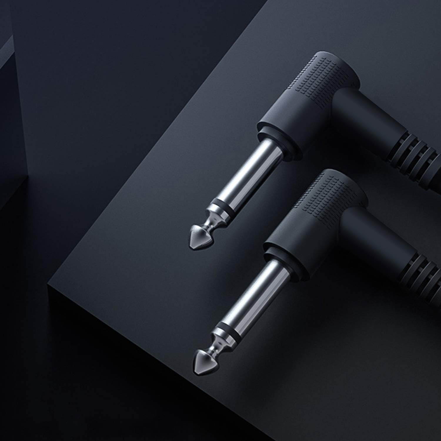 Guitar Patch Cable, Ancable 1/4 Inch Right Angle Pedals Cables for Insturment Effect Pedals (3 FEET, 1 PACK)