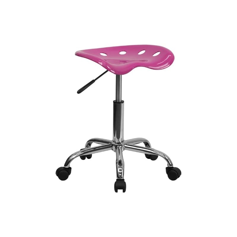 Vibrant Candy Heart Tractor Seat and Chrome Stool