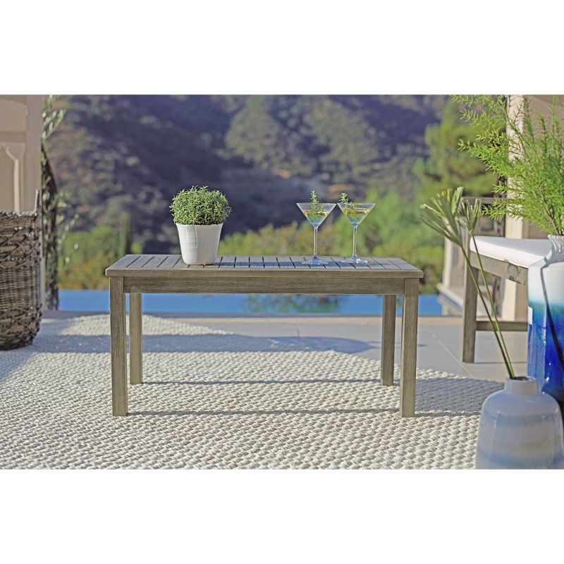 Zen4pc Outdoor Wood Chat Set with Cushions - Dark Gray - Coaster