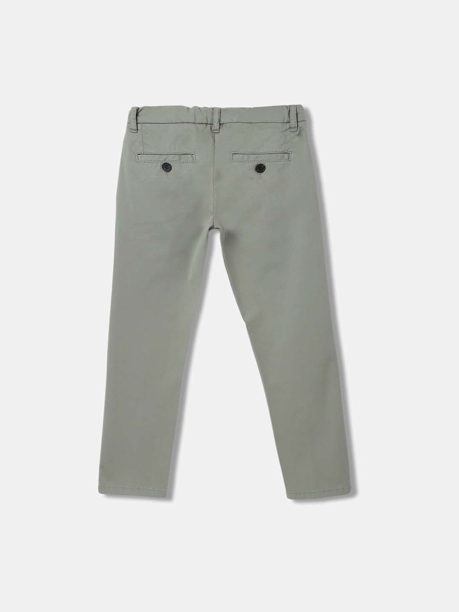 Antony Morato Boys Green Cotton Skinny Fit Trousers