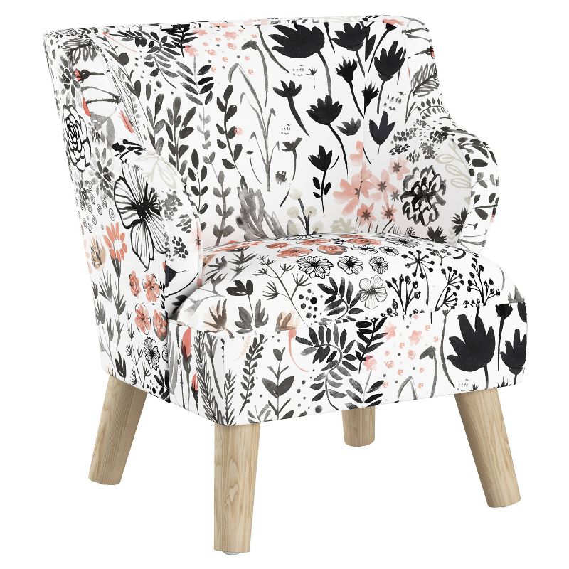 Kids' Modern Chair Winter Botanical Red - Skyline Furniture