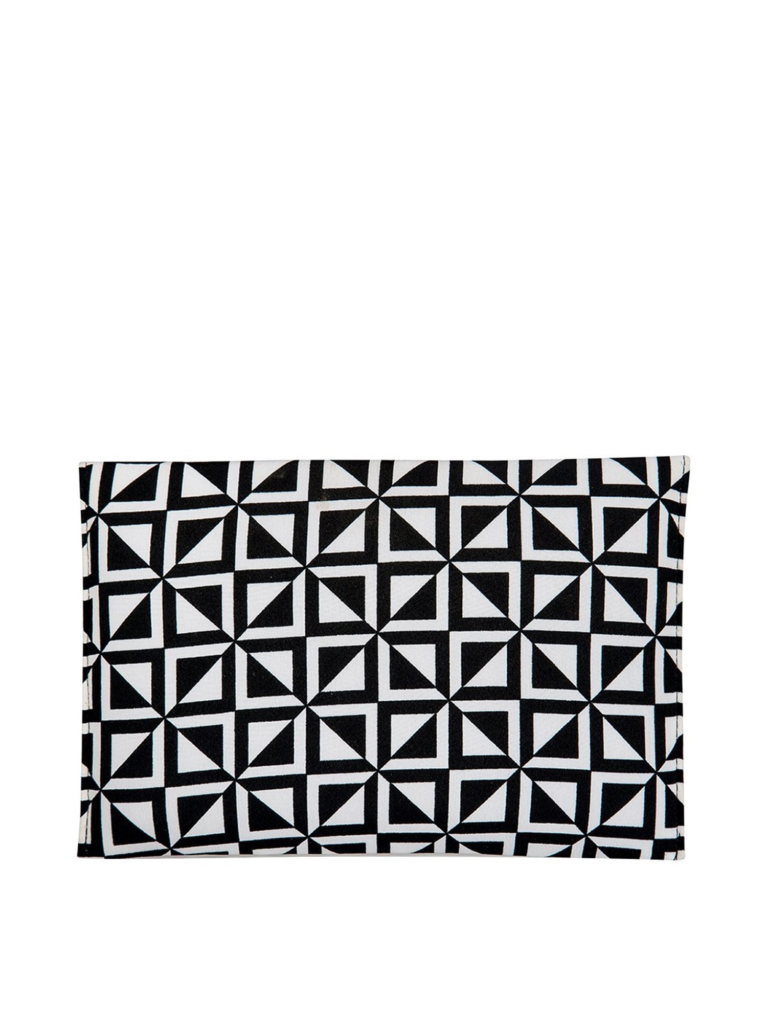 Tarini Nirula Black & White Printed Envelope Pouch for Women