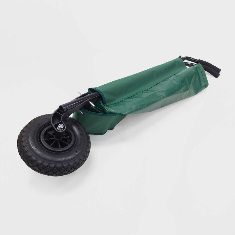 40" Creative Outdoor Folding Wheelbarrow Green