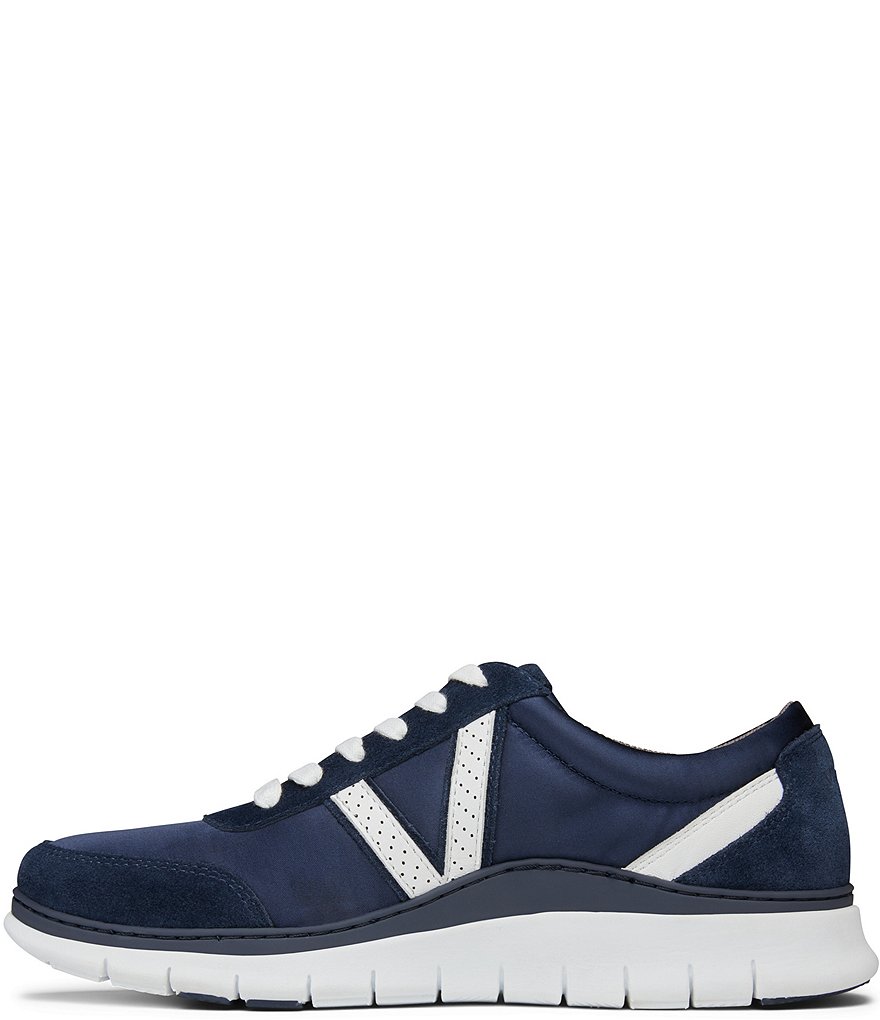 Vionic Nana Satin Leather Lace-Up Sneakers