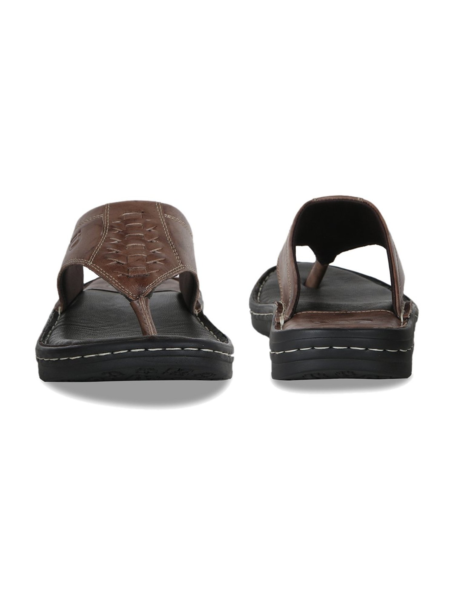 ID Men's Brown Thong Sandals