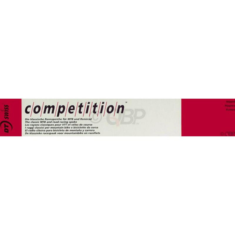 DT Swiss Competition Spoke: 2.0/1.8/2.0mm, 297mm, J-bend, Silver, Box of 100
