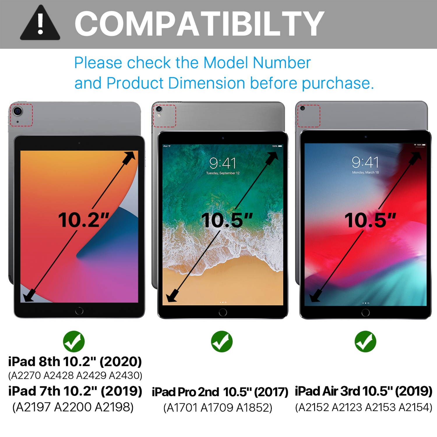 iPad Case 8th Gen 2020 / iPad 7th Generation 10.2" 2019, ShockProof Convertible Handle EVA Kids Friendly Protective Stand Cover Fit for iPad Air 3 10.5" 2019 / iPad Pro 10.5 inch 2019 - Blue