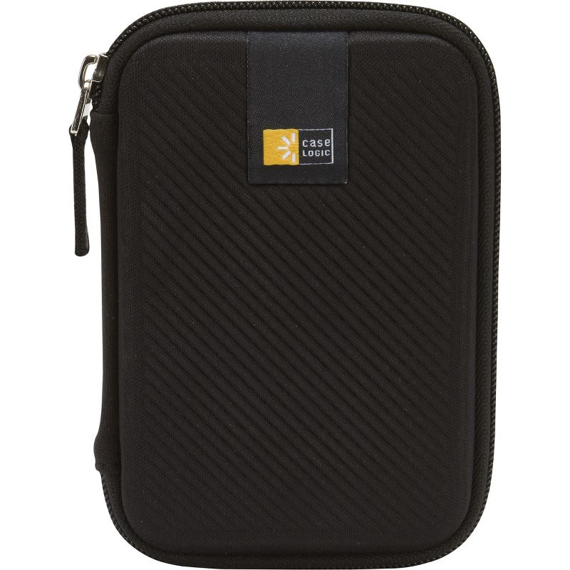 Case Logic Portable Hard Drive Case - EVA Foam, Elastic, Mesh - Black