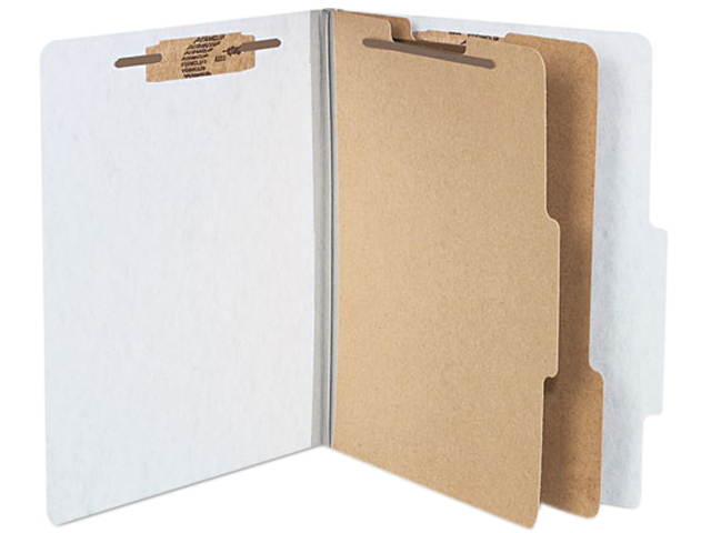 Acco 15054 Pressboard, 25-Point, 8 1/2 x 11, Four-Section, Metallic Gray