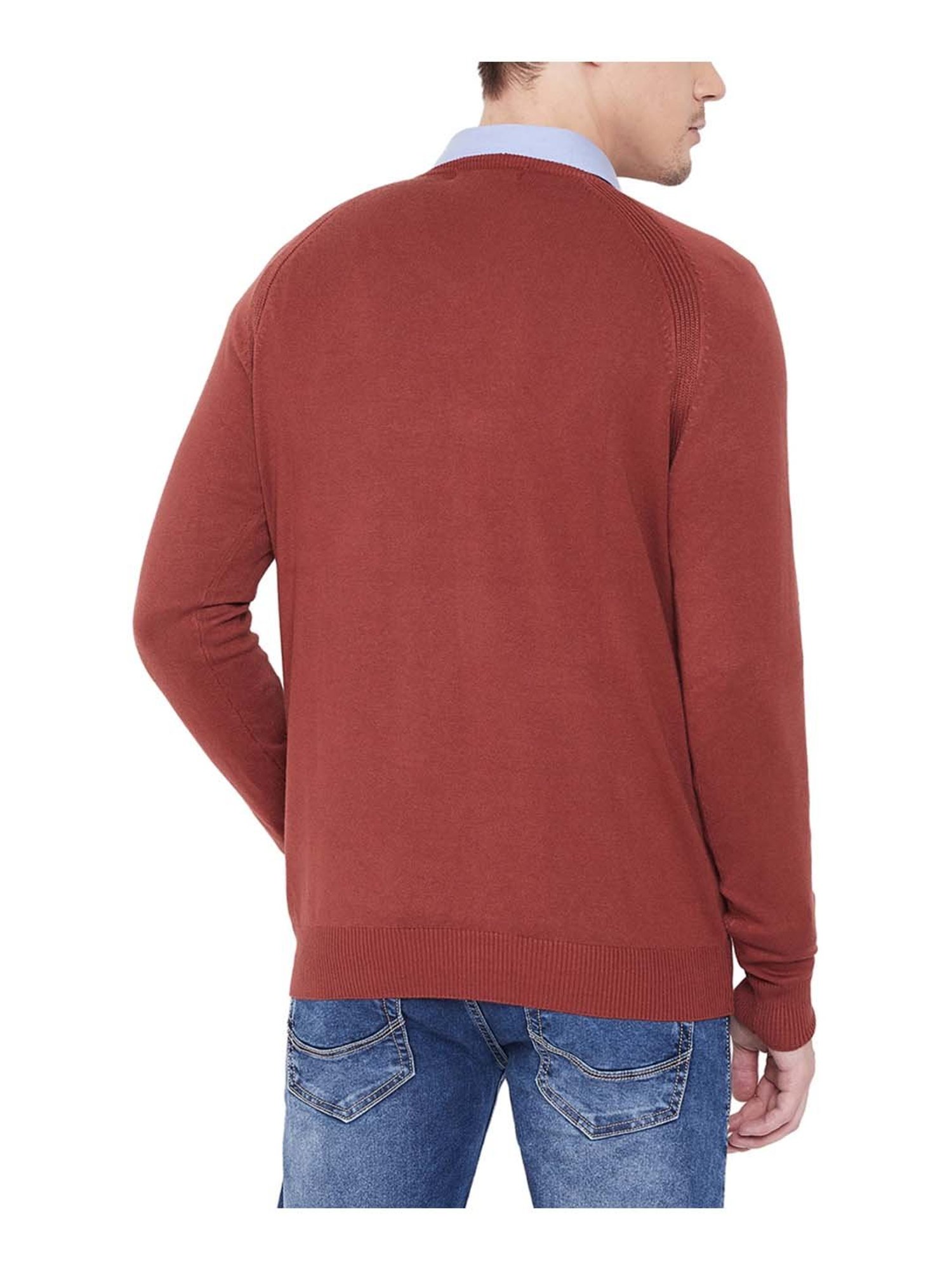 Duke Rust Regular Fit Sweater