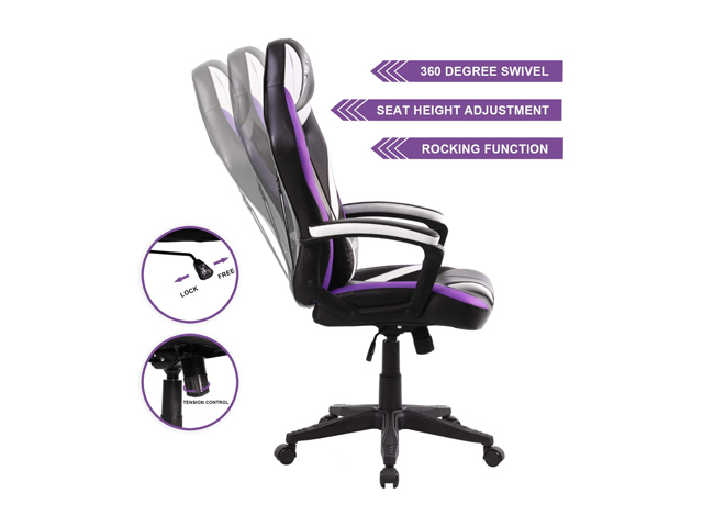 Vonesse Green Gaming Chair, Gaming Desk Chair for Teens, Computer Chair with Massage, High Back Home Office Desk Chairs, Big and Tall Gamer Chair, Computer Desk Chair, Game Chair for Kids (Green)