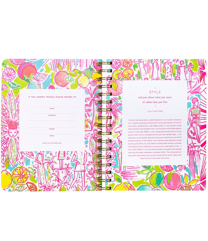 Lilly Pulitzer Cabana Cocktail 17 Month Jumbo Agenda