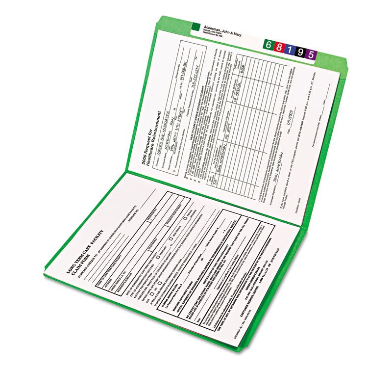 Smead Reinforced End Tab Fastener Folder Two Fasteners Letter Manila 50/BX 34105